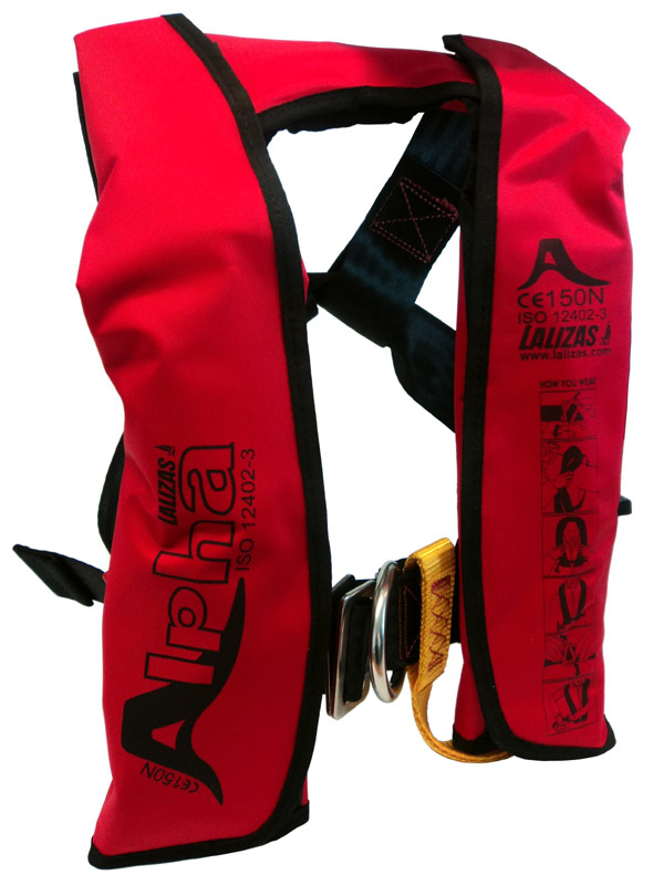 Lalizas Alpha 170N self inflating life jacket Adult size LZ71098