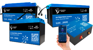 Ultimatron LiFePo4 180Ah 12v 24v 48v 9.21kWh Lithium battery bank BMS  Bluetooth #N51120017411-4