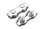 Stainless steel double clamp for 3 mm cables #OS0451203