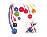 Nylon ball stopper for rope Ø 4mm White colour 10 piece pack #OS0628100BI