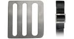 2 Fibbie inox a 3 passaggi in acciaio inox per cinghie fino a 40mm #OS0671040