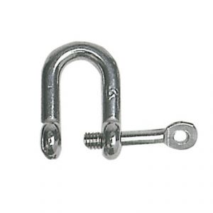 Stainless steel  U-shackle with captive pin 4mm 10 piece pack #OS0822004