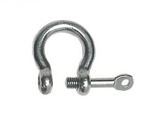 Stainless steel Bow shackle with captive pin 4mm 10 piece pack #OS0822104
