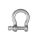 Galvanized steel bow shackle with screw-lock Ø14mm for Chain Rope shackle #OS0832914
