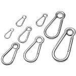 Stainless steel snap hook with eyelet 4mm 10 piece pack #OS0918604