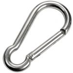 Stainless steel snap hook with flush closure without eyelet 80mm 10 piece pack #OS0919008