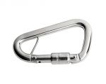 Stainless steel carabiner hook for safety harnesses L.100mm #OS0920000