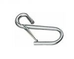 Stainless steel safety hook with spring lock L.75mm Thread Ø 8mm #OS0984900