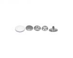 Stainless steel snap fasteners coated with white nylon A+B  #OS1030411