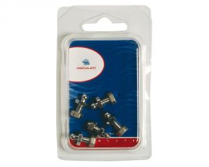 Loxx stainless steel male snap fasteners with screw+nut 5 piece blister pack #OS1044251