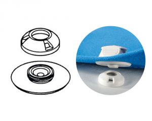 Perfix female snap fastener for fabric Blue colour 100 piece pack #OS1044802