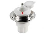 Stainless steel base straight recess fit for pull-out poles White cap #OS1100005