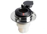Stainless steel base straight recess fit for pull-out poles Black cap #OS1100006