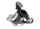 Basetta angolata a incasso in inox 49x85mm con cappuccio nero #OS1100008