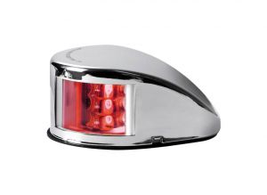 Mouse Deck navigation light 112,5° red left side 12V 0,7W Stanless steel body #OS1103721