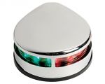 Bicolour 112,5° + 112,5° red and green navigation light 12V Polished stainless steel body #OS1104121