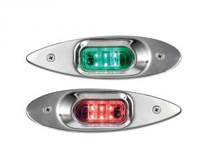 Pair Evoled Eye 112,5° + 112,5° 12V red/green navigations lights #OS1104324