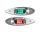 Pair Evoled Eye 112,5° + 112,5° 12V red/green navigations lights #OS1104324
