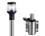 Compact extractable 360° light pole in Stainless steel 60cm Black light cover #OS1111200