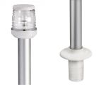 Classic aluminium 360° light pole 100cm  White light cover and base #OS1112001