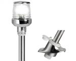 Removable 360° sloped LED pole Stainless steel #OS1116012