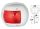 Fanale di via Maxi 20 Rosso 112,5° sinistro 12V 15W Nero #OS1141111