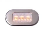 Luce di cortesia 3 LED da incasso 12V 0,6W 12Lm Luce Gialla #OS1318101