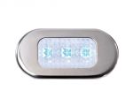 LED Polycarbonate courtesy light recess mount 12V 0,6W 7Lm Blue light #OS1318103