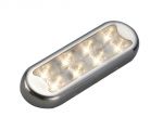 Bimini compact overhead light 8 HD LEDs Flat bottom with switch #OS1352501