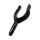 Reinforced plastic rowlock Inner 50mm Shaft 17mm Black MT0706550