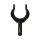 Reinforced plastic rowlock Inner 50mm Shaft 17mm Black MT0706550