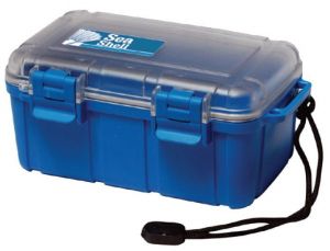 SEA SHELL Lalizas Weatherproof box Container for fishing 182mm H75mm Blue #LZ71192