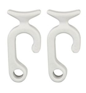 Coppia clip portaparabordi bianco per tubo 22-25mm Cima max Ø12mm N10502806694B