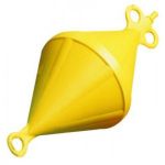 Two-cone anchor buoy 26 Lt D.320xH750mm Yellow colour #LZ43427