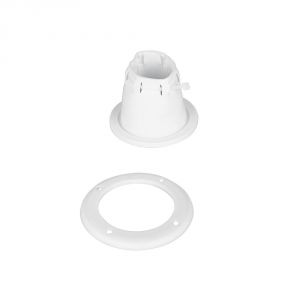 Cuffia e ghiera passacavi PVC bianca regolabile Ø105xh68mm N82354302021B