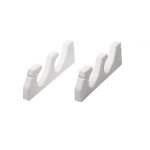 Coppia Portacanne Mezzi marinai 2 posti 222x23xh63mm Bianco #LZ31527