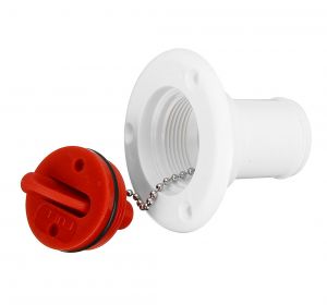 Plastic flush fitting fuel deck filler D.38mm White colour #N82735500399B