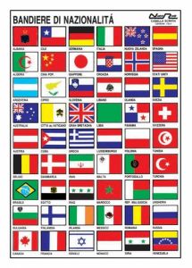 Tabella adesiva bandiere di nazionalità 16x24cm #N31812621812