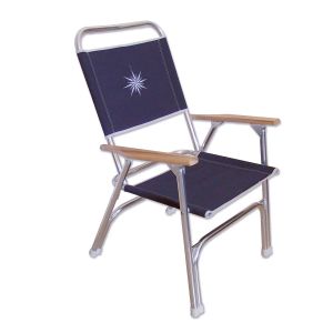Blue Navy Aluminium Folding Chair with Wind rose 60x90x45cm #TRD1775151