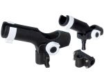 Adjustable black plastic rod holder with side rail attachment #N30413004980