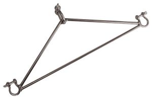 Triangolo in acciaio inox per sostegno passerella 500mm #TRS1800045