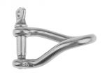 Stainless steel twist shackle with screw-lock Pin 4mm #MT0121005