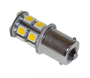 13 LED Light 10-15V 2.1W BA15S Plug 3000K Warm White 13SMD-5050 #N50227563103