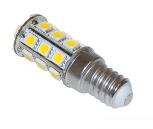 Lampadina a 24LED 10-15V 4W E14 3000K Bianca Calda 24SMD-5050 #N50227564000