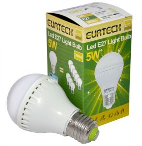 LED Bulb 5W 100-240V E27 Cold White 6000K-6500K 380lm Min 10Pcs #ET27561208-10