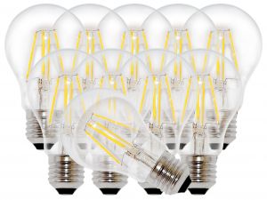 10 piece Set LED Filament Bulbs 4W 85-265V E27 3000K 440Lm #ET2756125010