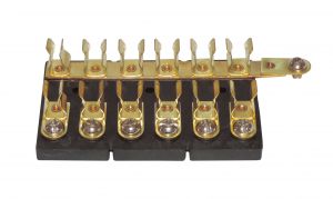 Morsettiera portafusibili 6 posti per fusibili in vetro 6,3 x 32mm 20A #N51424927451