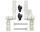 Kit viti fissaggio sedile WC Jabsco manuale compact 29098-1000 #37001403