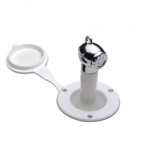 Straight on-off shower head with recessed container and Hose 3mt White colour #N42737302435
