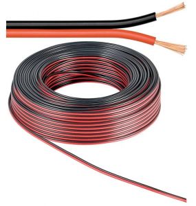 N07V-K 2-pole power cable 2x0,5 sqmm Sold by the metre Red/Black #N50824001264